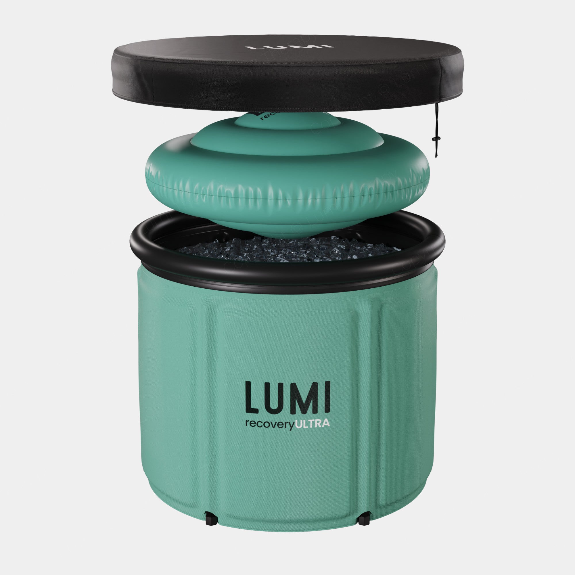 The LUMI Max Ultra ice bath in Mint green.