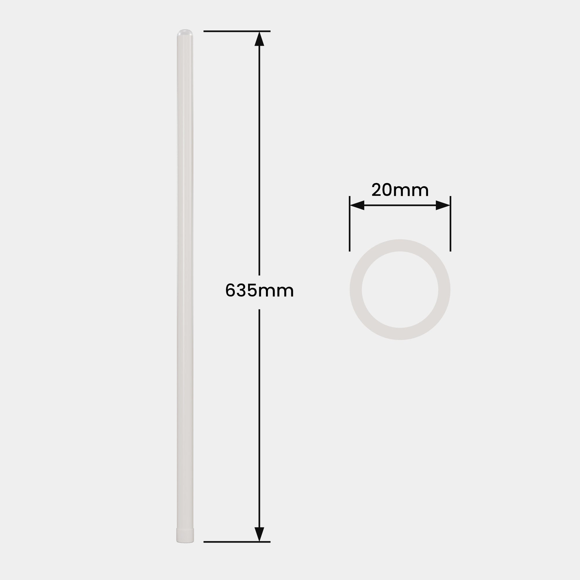 LUMI white Pod legs height