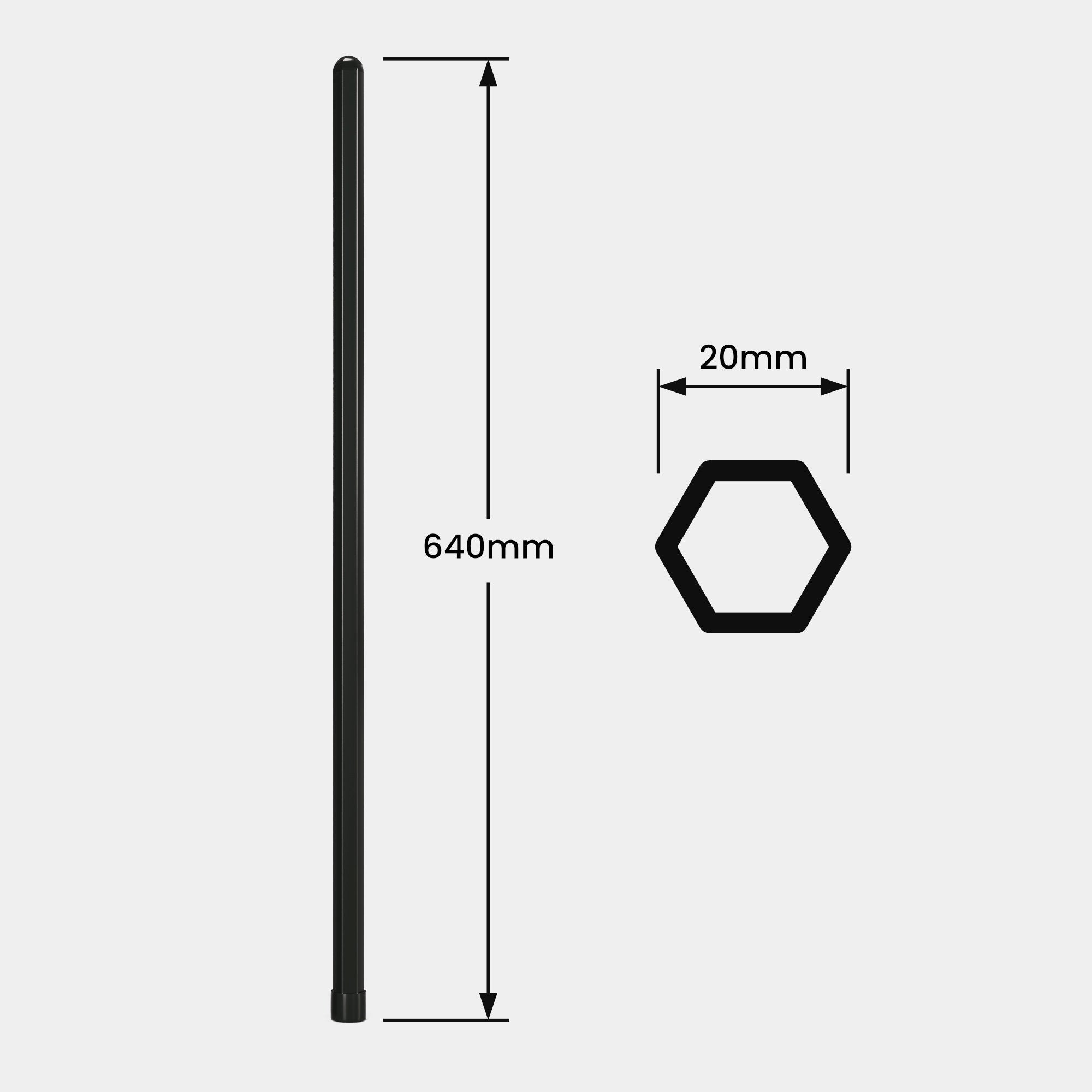 LUMI black Hex Pod legs 