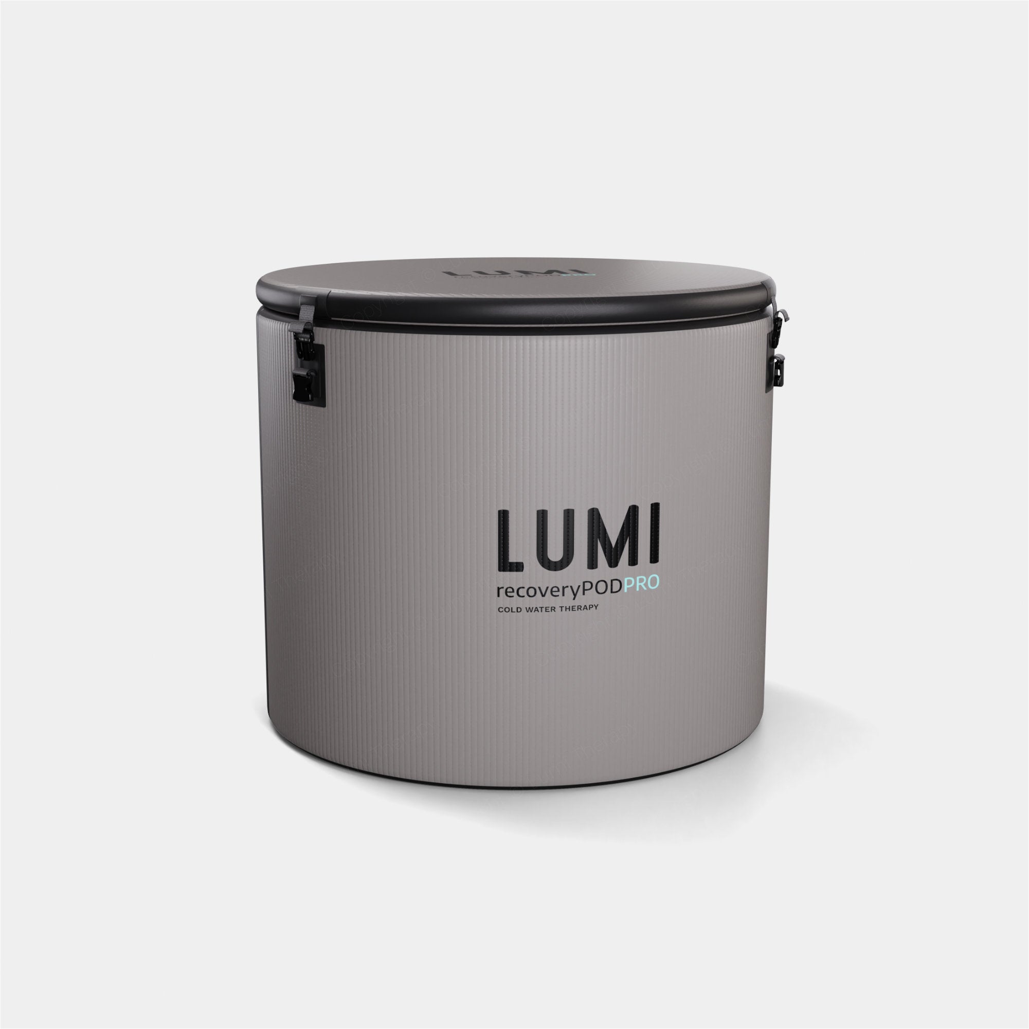 LUMI Pod PRO Ice Bath in stone grey and black finish