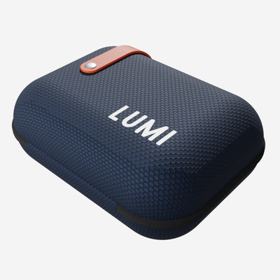 Lumi miniPro Massage Gun Blue Case